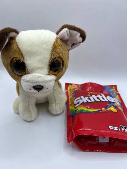 Blue ty Beanie Boo plus Skittles in a gift box
